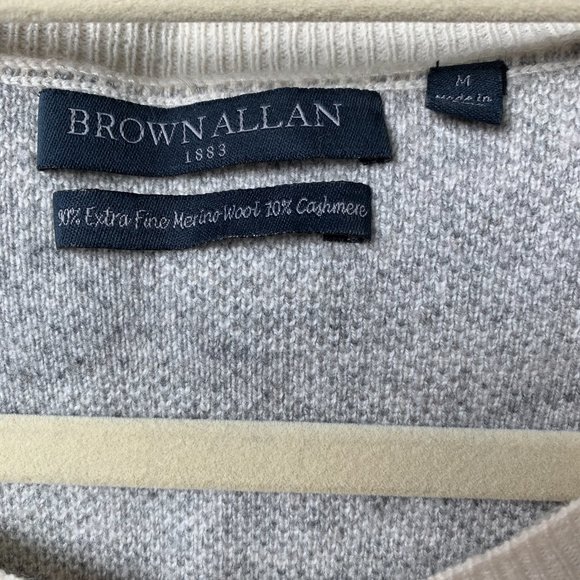 White & Gray Camo Wool-Blend Pullover Sweater - Picture 2 of 2